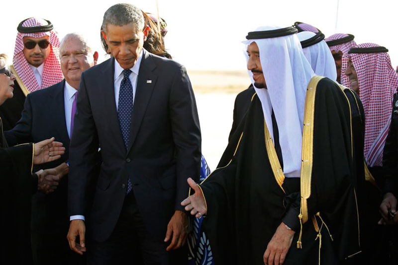 King Salman Welcomes US President 