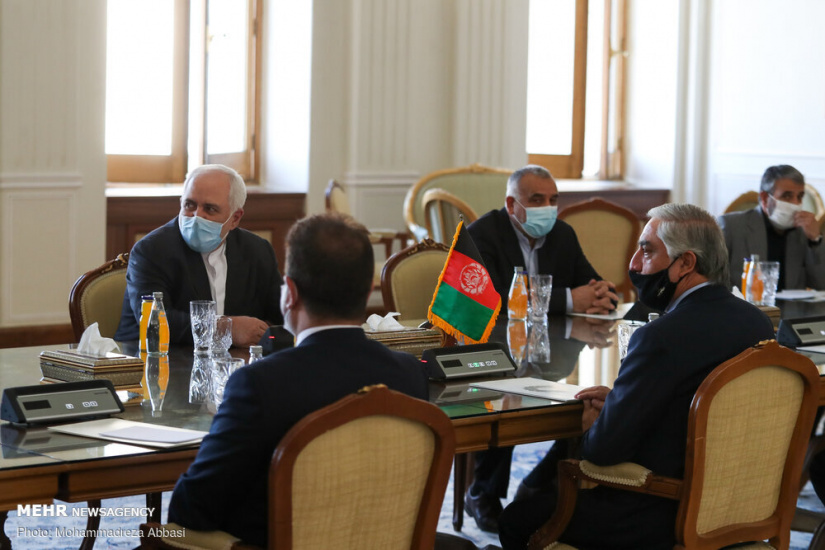 Abdullah holds talks on Afghan peace process with Zarif, Ghalibaf