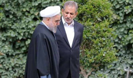 Vice President Jahangiri to Run beside President Rouhani in Election, Defending and Fending for Him