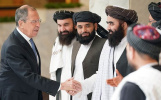 بیرق سفید طالبان در میدان سرخ