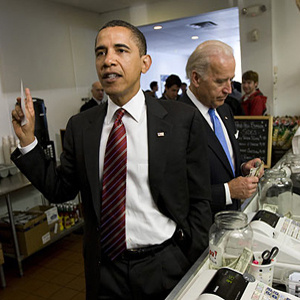 /گزارش تصویری/همبرگرخوران اوباما و بایدن
