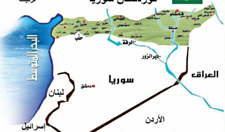 کردها نقشه آرمانی خود در سوریه را منتشر کردند