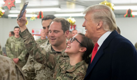 دیدار بدون دستاورد ترامپ با نیروهای آمریکایی در عراق