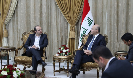 برهم صالح در پاسخ به دیپلماسی ایرانی: روابط استثنایی ما با ایران اهمیت به سزایی به نقش عراق در منطقه می دهد/سفر هیئت عراقی به اسرائیل قابل تایید نیست+تصاویر
