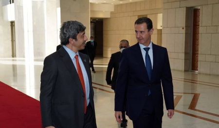 چشم‌های خیره مانده به دیدار بشار اسد با وزیر امور خارجه امارات