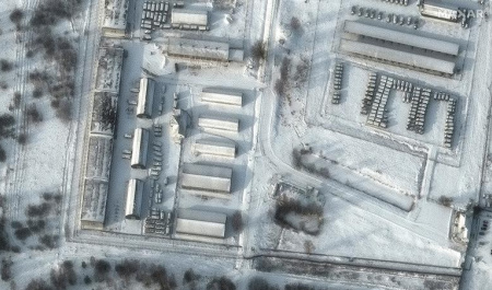 عکس های هوایی از جبهه گیری نیروهای روسی در نزدیکی اوکراین
